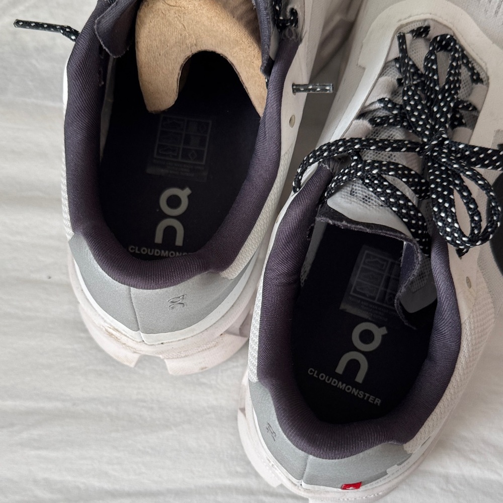 On Running White and Black Athletic Shoes - Picture 4 of 12